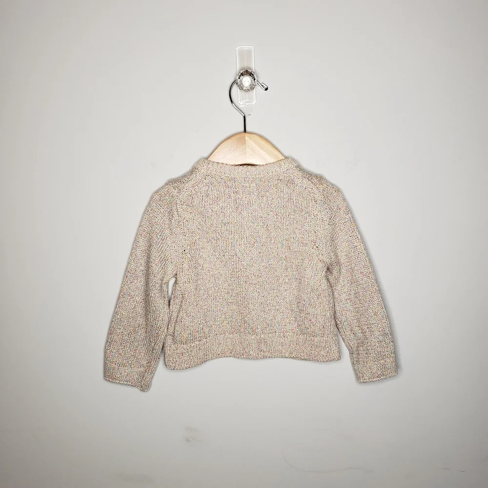 NWT Baby Gap 6-12m Baby Girl Rainbow Metallic Strand Cardigan Sweater